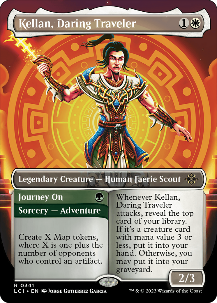 Kellan, Daring Traveler (Borderless) (LCI-341)  Foil - The Lost Caverns of Ixalan