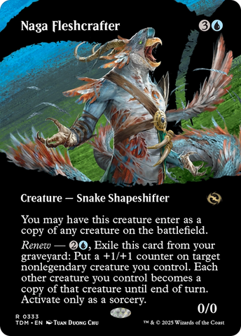 Naga Fleshcrafter (Borderless) (TDM-333)  Foil - Tarkir: Dragonstorm: (Showcase)