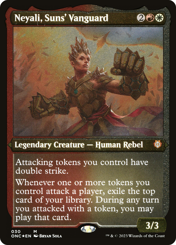 Neyali, Suns' Vanguard (ONC-030)  Etched Foil - Phyrexia: All Will Be One Commander