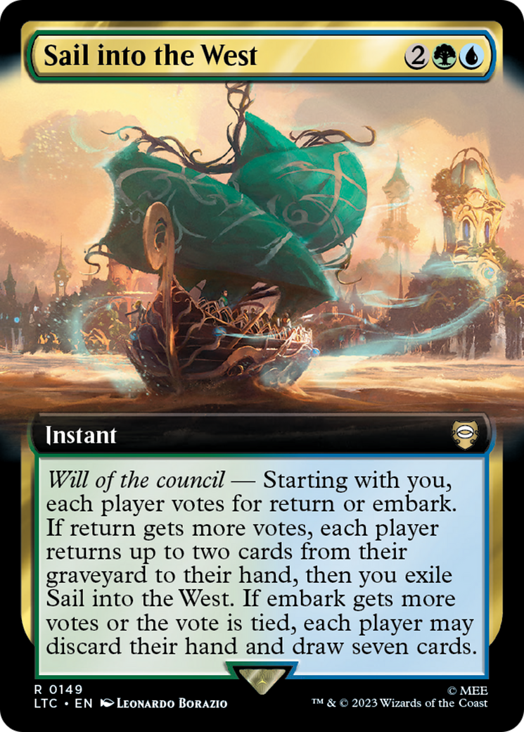 Sail into the West (Extended Art) (LTC-149)  Foil - Tales of Middle-earth Commander: (Extended Art)