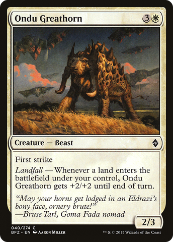 Ondu Greathorn (BFZ-040)  Foil - Battle for Zendikar