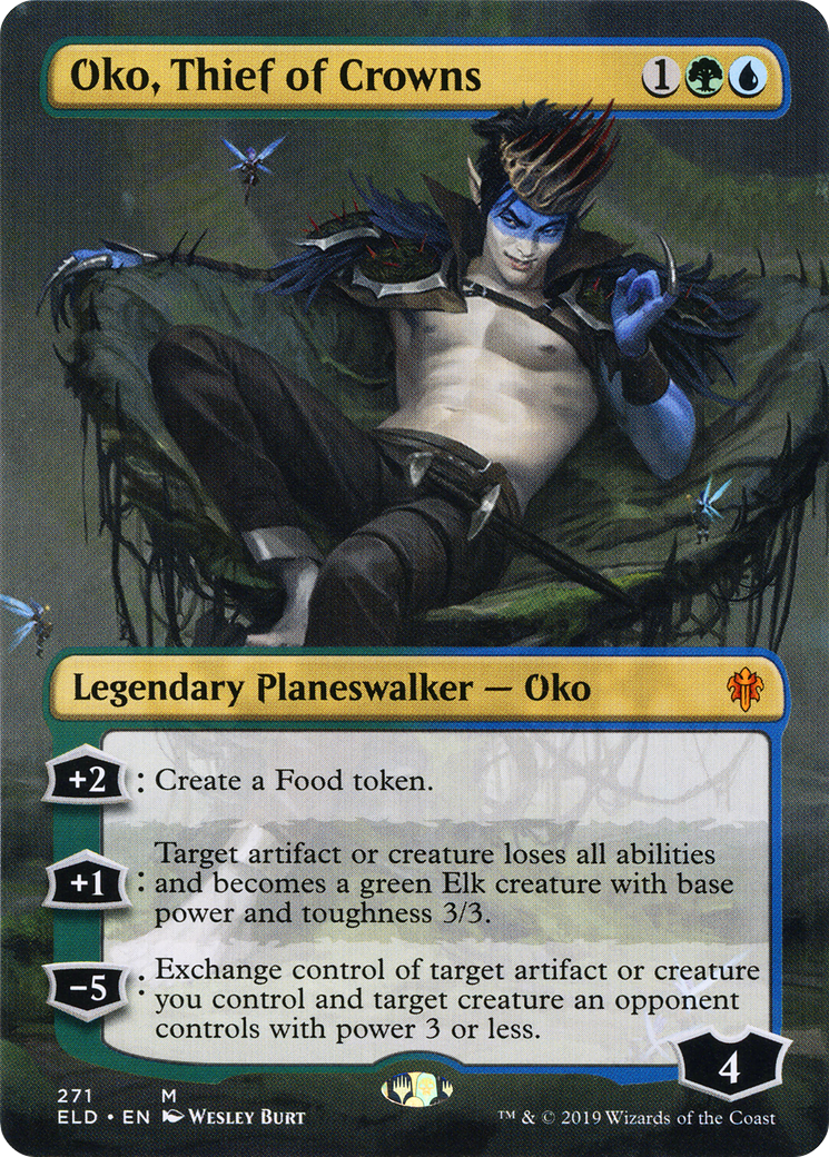 Oko, Thief of Crowns (Borderless) (ELD-271) - Throne of Eldraine (Borderless)