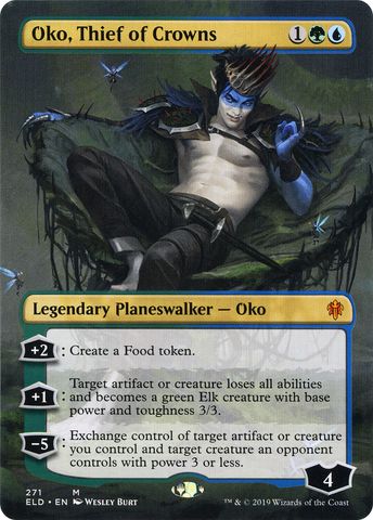 Oko, Thief of Crowns (Borderless) (ELD-271)  Foil - Throne of Eldraine