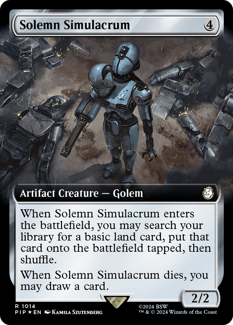 Solemn Simulacrum (Extended Art) (Surge Foil) (PIP-1014)  Foil - Fallout: (Extended Art)