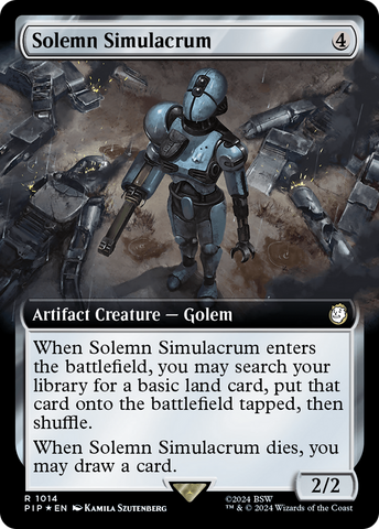 Solemn Simulacrum (Extended Art) (Surge Foil) (PIP-1014) - Fallout: (Extended Art) Foil