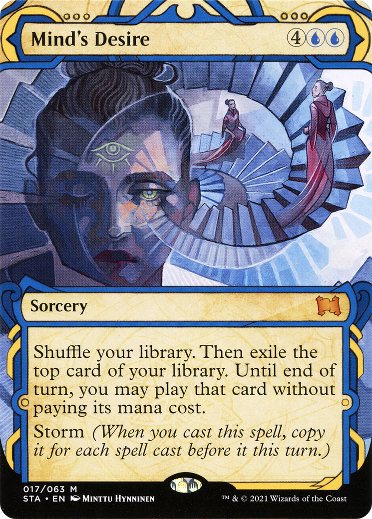 Mind's Desire (STA-017)  Foil - Strixhaven Mystical Archive: (Showcase) (Borderless)