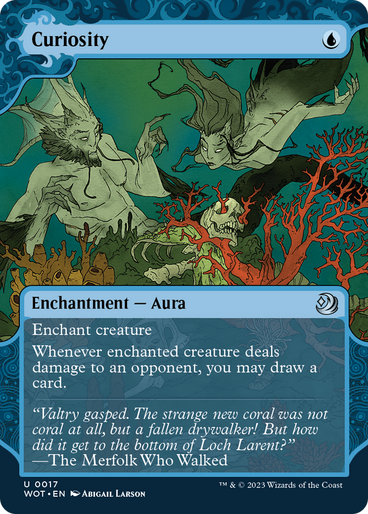 Curiosity (WOT-017)  - Wilds of Eldraine: Enchanting Tales: (Showcase) (Borderless)