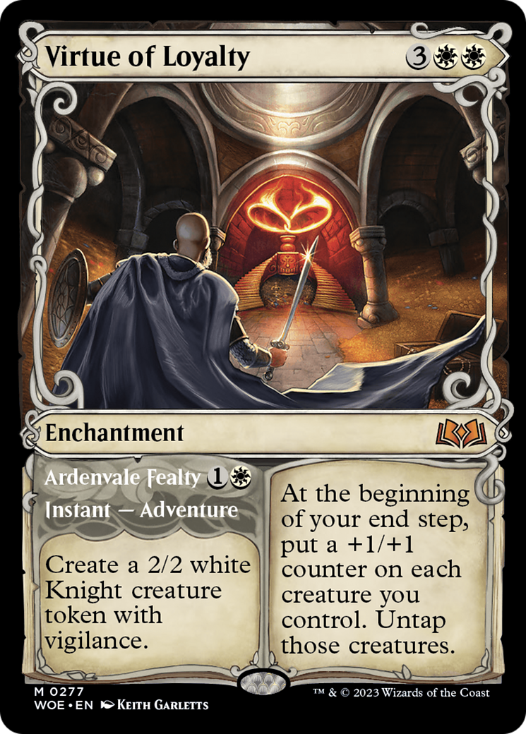 Virtue of Loyalty (Showcase) (WOE-277)  - Wilds of Eldraine: (Showcase)