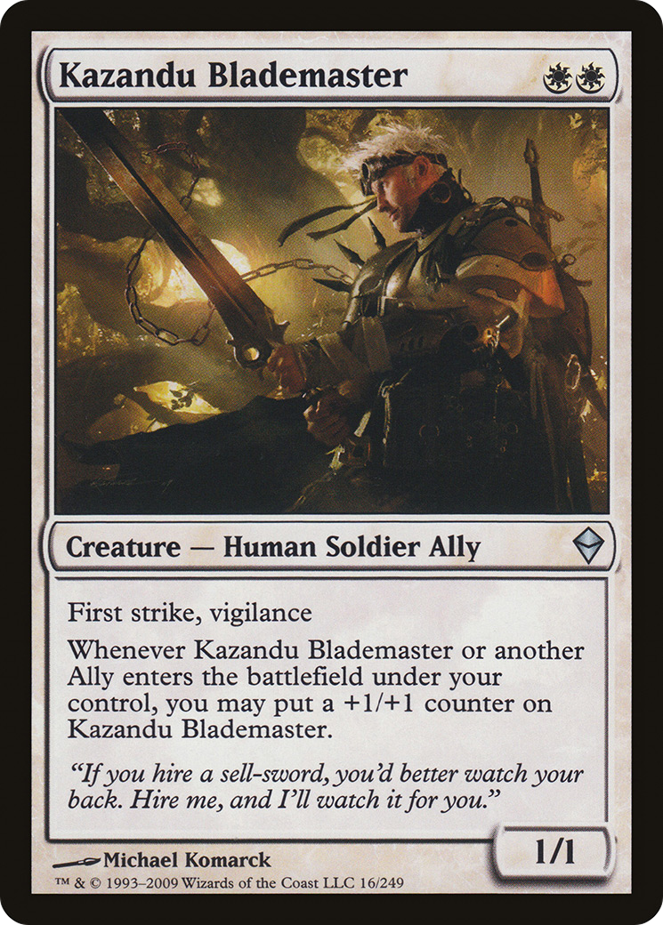 Kazandu Blademaster (ZEN-016)  Foil - Zendikar
