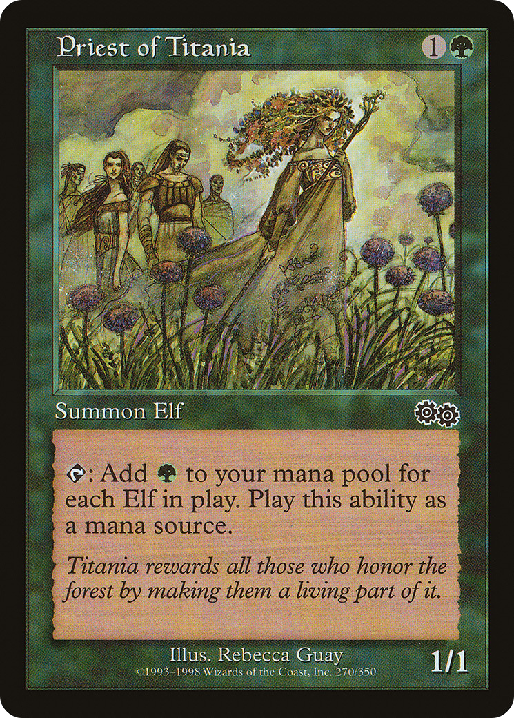 Priest of Titania (USG-270)  - Urza's Saga