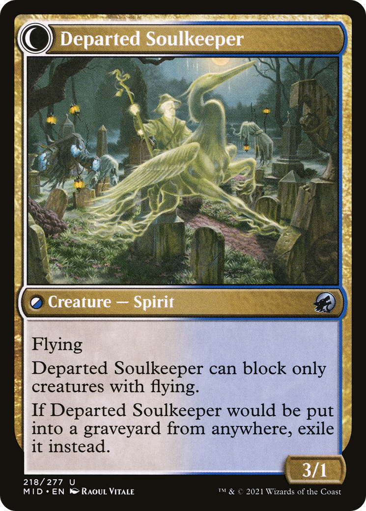 Devoted Grafkeeper (MID-218)  - Innistrad: Midnight Hunt: (Double Faced Transform)
