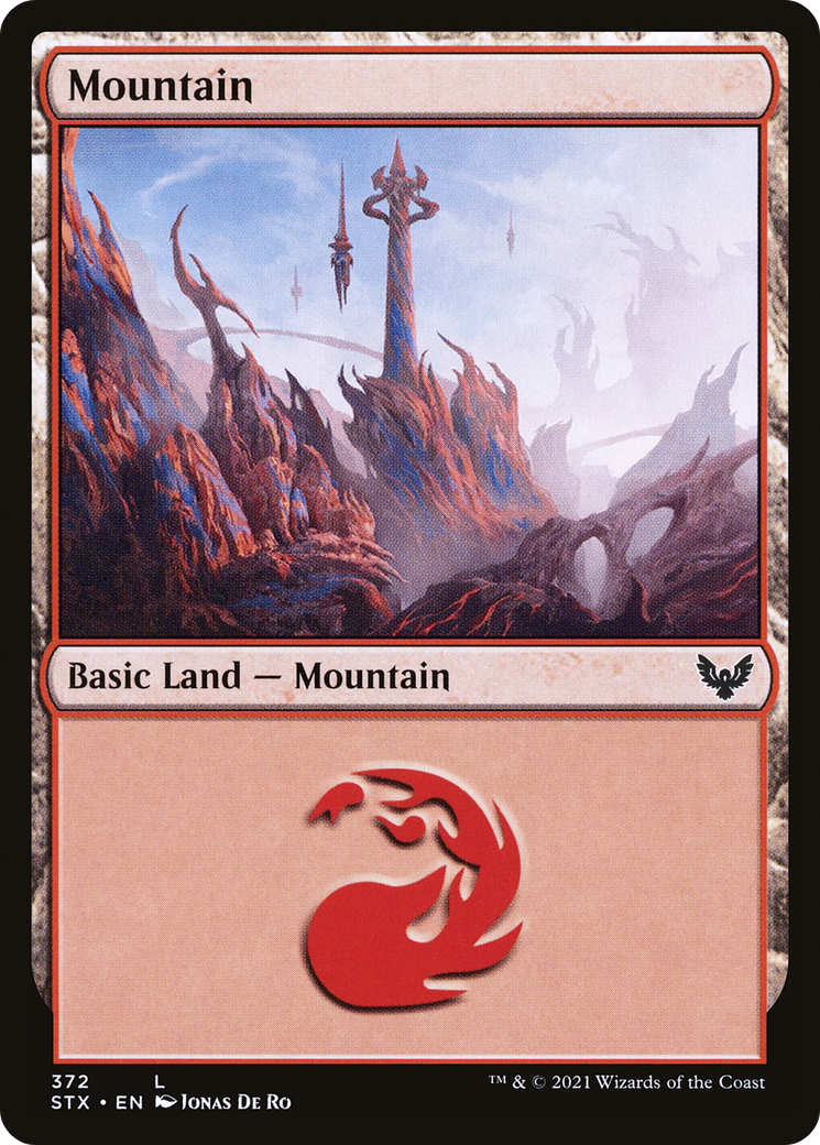 Mountain (372) (STX-372)  Foil - Strixhaven: School of Mages