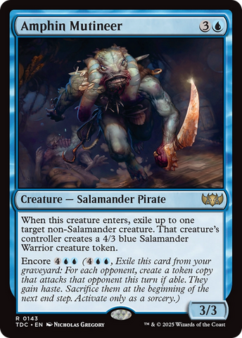 Amphin Mutineer (TDC-143)  - Commander: Tarkir: Dragonstorm