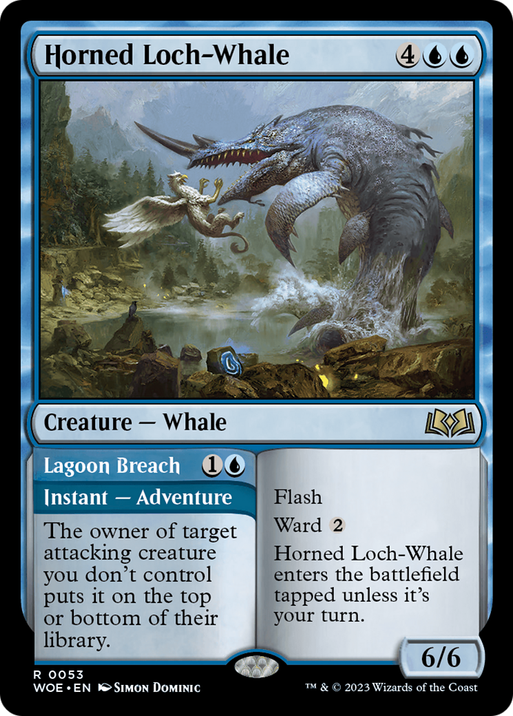 Horned Loch-Whale (WOE-053)  - Wilds of Eldraine