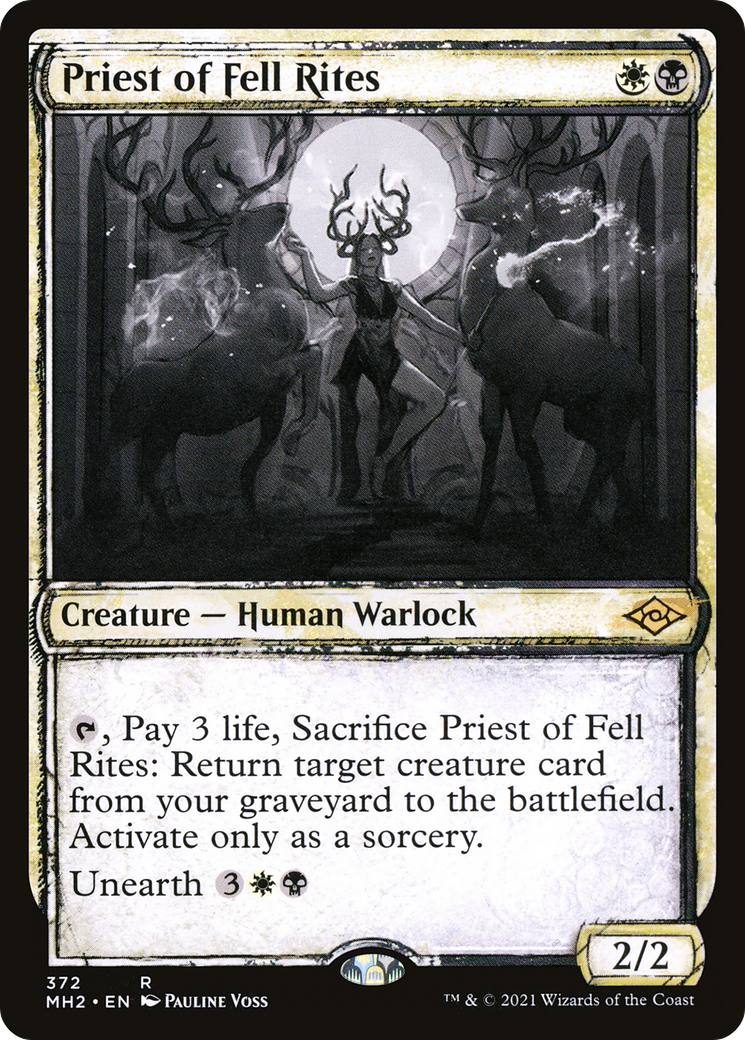 Priest of Fell Rites (Showcase) (MH2-372)  Foil - Modern Horizons 2: (Showcase)