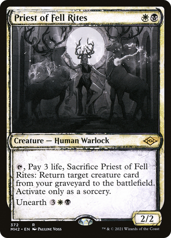 Priest of Fell Rites (Showcase) (MH2-372) - Modern Horizons 2: (Showcase) Foil