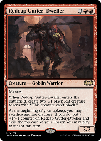 Redcap Gutter-Dweller (WOE-146)  Foil - Wilds of Eldraine
