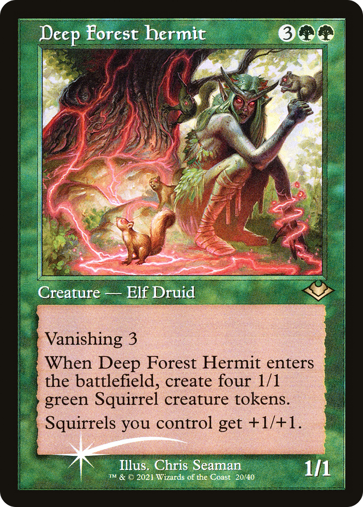 Deep Forest Hermit (Retro Frame) (MH1-020)  Foil - Modern Horizons 1 Timeshifts