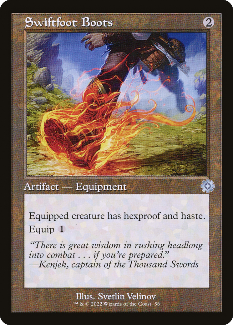 Swiftfoot Boots (BRR-058)  Foil - The Brothers' War Retro Artifacts