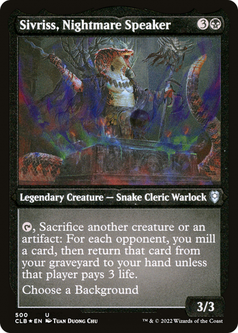 Sivriss, Nightmare Speaker (CLB-500)  Etched Foil - Commander Legends: Battle for Baldur's Gate
