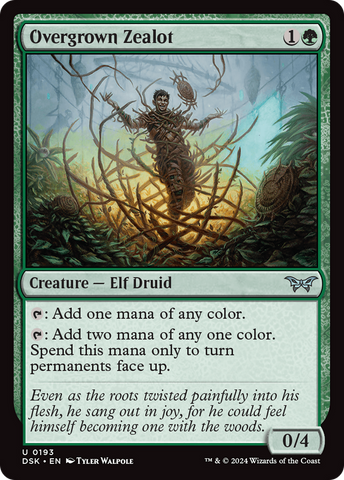 Overgrown Zealot (DSK-193)  Foil - Duskmourn: House of Horror