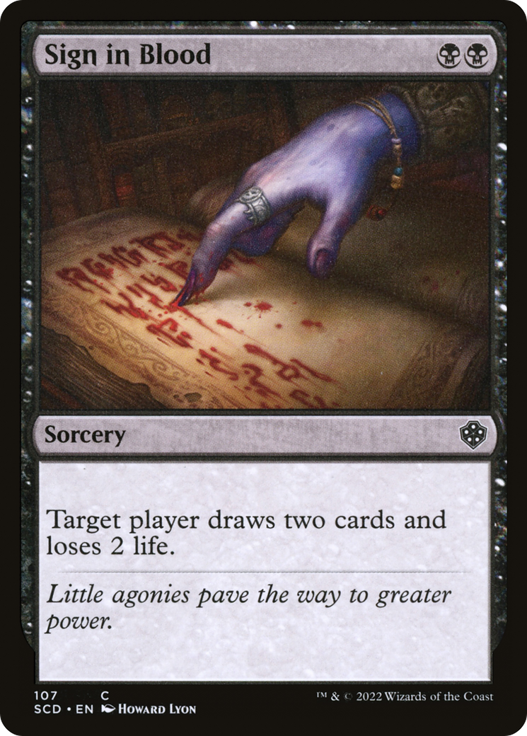 Sign in Blood (SCD-107)  - Starter Commander Decks