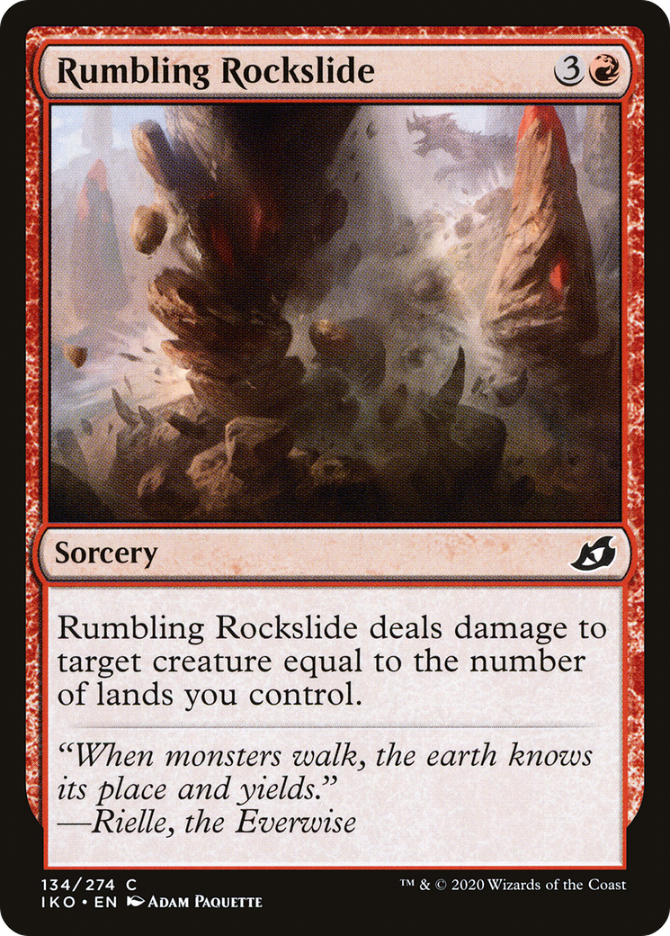 Rumbling Rockslide (IKO-134) - Ikoria: Lair of Behemoths Foil