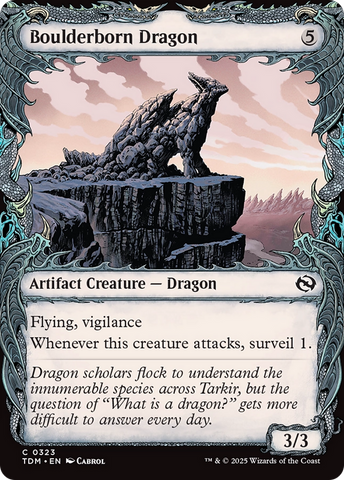 Boulderborn Dragon (Showcase) (TDM-323)  Foil - Tarkir: Dragonstorm: (Showcase)