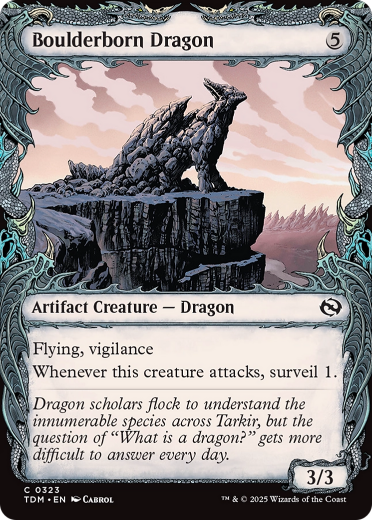 Boulderborn Dragon (Showcase) (TDM-323)  - Tarkir: Dragonstorm: (Showcase)