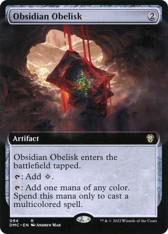 Obsidian Obelisk (Extended Art) (DMC-094)  - Dominaria United Commander: (Extended Art)
