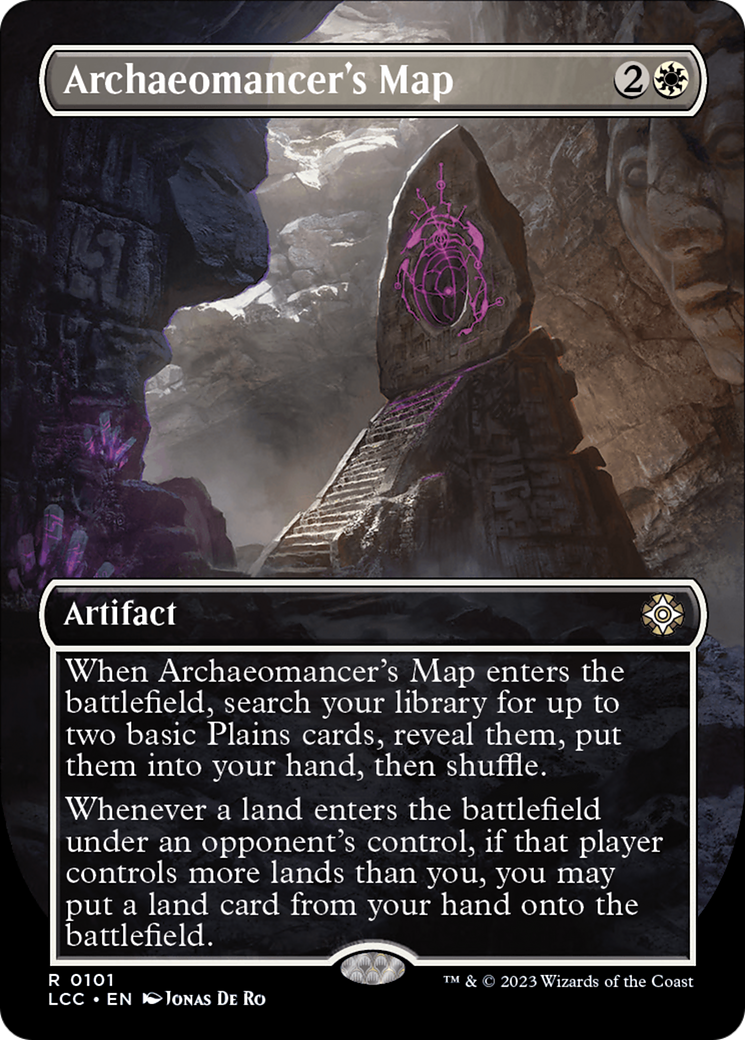 Archaeomancer's Map (Borderless) (LCC-101)  - The Lost Caverns of Ixalan Commander