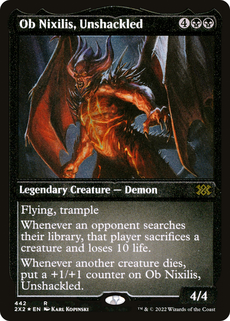 Ob Nixilis, Unshackled (Foil Etched) (2X2-442)  Foil - Double Masters 2022
