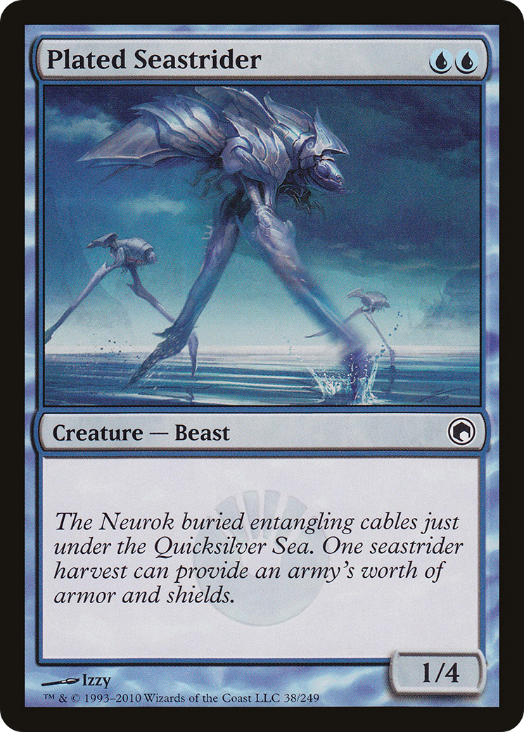 Plated Seastrider (SOM-038)  Foil - Scars of Mirrodin