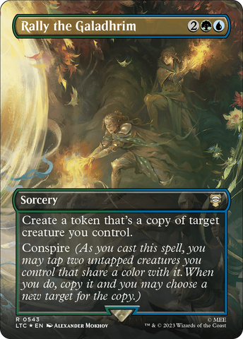 Rally the Galadhrim (Borderless) (Surge Foil) (LTC-543)  Foil - Tales of Middle-earth Commander