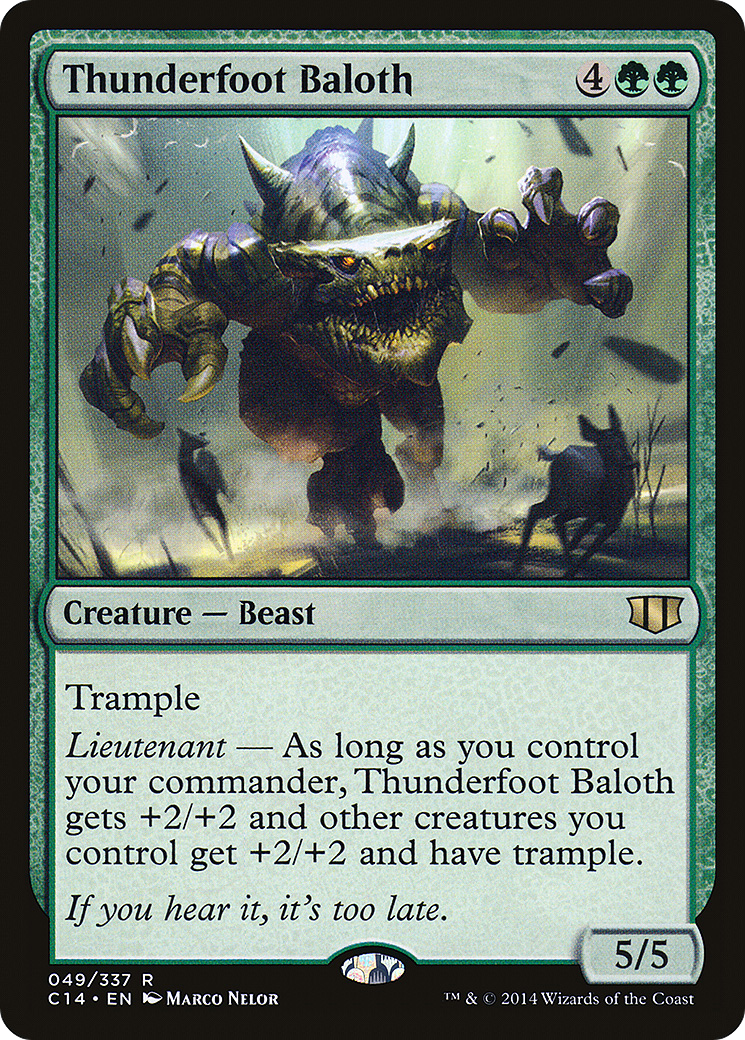 Thunderfoot Baloth (C14-049)  - Commander 2014