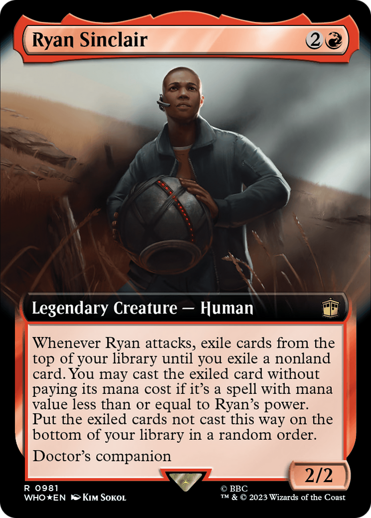 Ryan Sinclair (Extended Art) (Surge Foil) (WHO-981)  Foil - Doctor Who: (Extended Art)