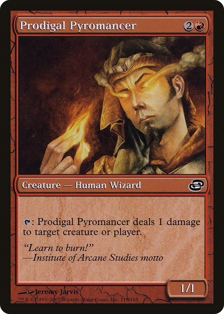 Prodigal Pyromancer (PLC-118)  Foil - Planar Chaos: (colorshifted)