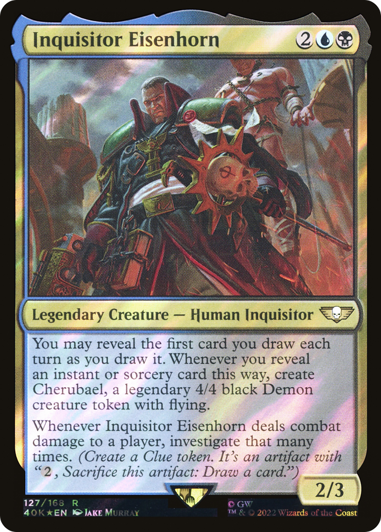 Inquisitor Eisenhorn (Surge Foil) (40K-127)  Foil - Warhammer 40,000 Commander