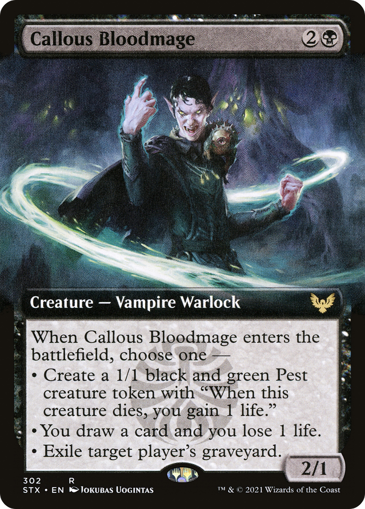 Callous Bloodmage (Extended Art) (STX-302)  - Strixhaven: School of Mages: (Extended Art)
