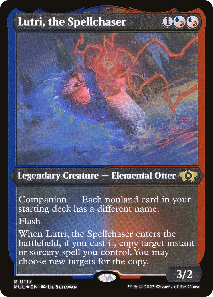 Lutri, the Spellchaser (Foil Etched) (MUL-117) - Multiverse Legends: (companion) Foil