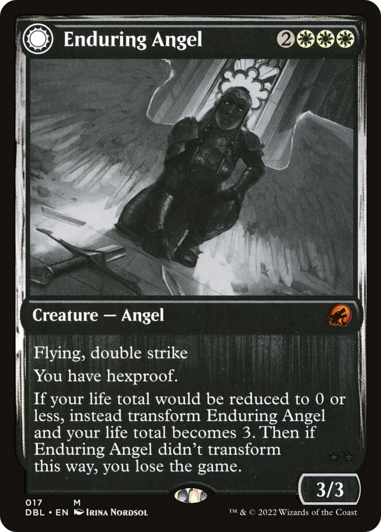 Enduring Angel (DBL-017)  Foil - Innistrad: Double Feature: (Double Faced Transform)