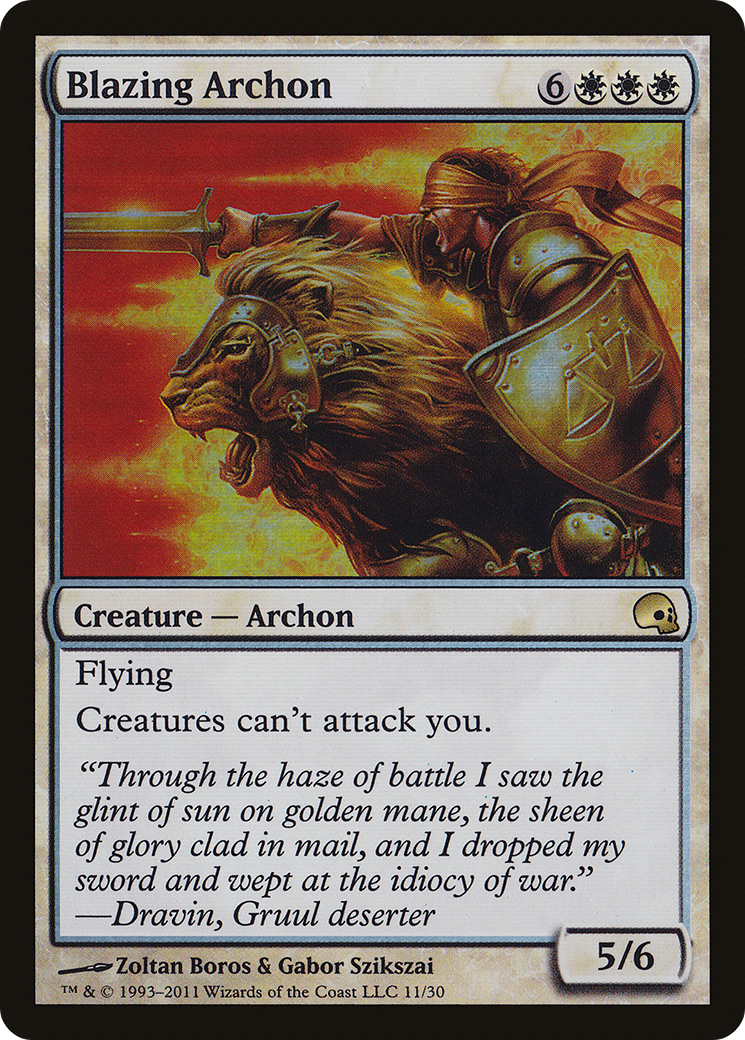 Blazing Archon (GRV-011)  Foil - Premium Deck Series: Graveborn