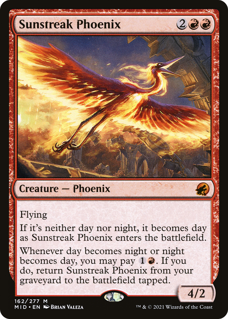Sunstreak Phoenix (MID-162)  - Innistrad: Midnight Hunt