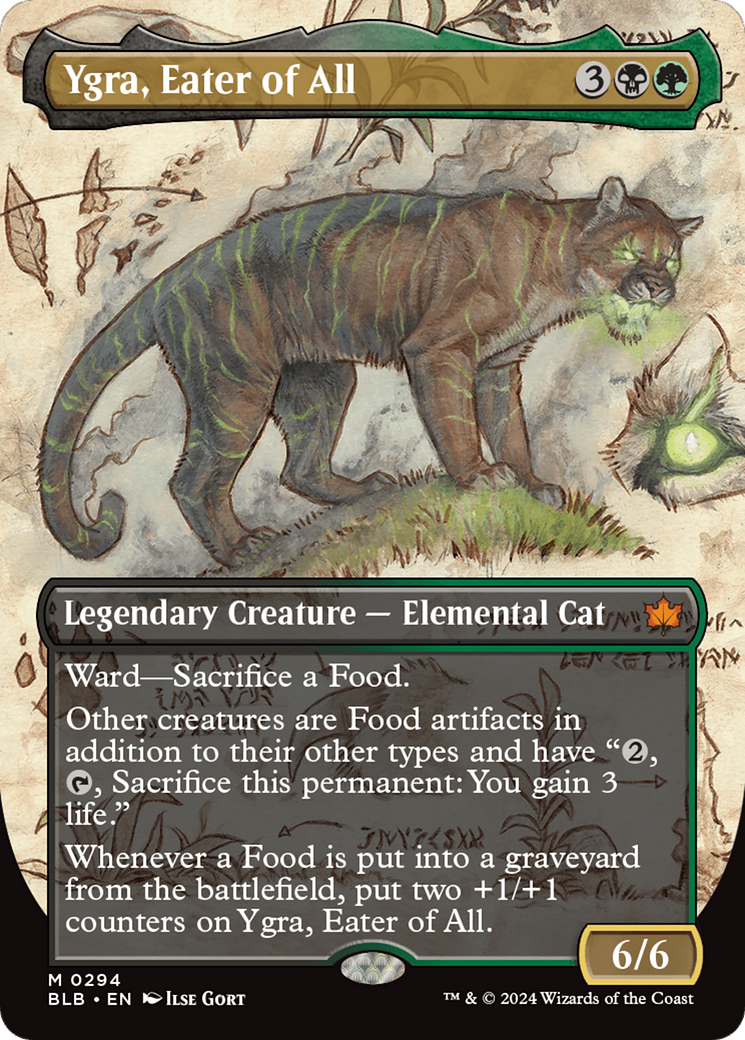 Ygra, Eater of All (Borderless) (BLB-294)  Foil - Bloomburrow: (Showcase)