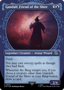 Gandalf, Friend of the Shire (Showcase) (Surge Foil) (LTR-800)  Foil - The Lord of the Rings: Tales of Middle-earth: (Showcase) (Borderless)
