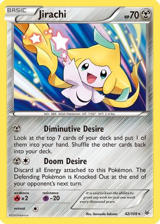 Jirachi 042/108  - Holofoil XY  Roaring Skies - Holo Rare