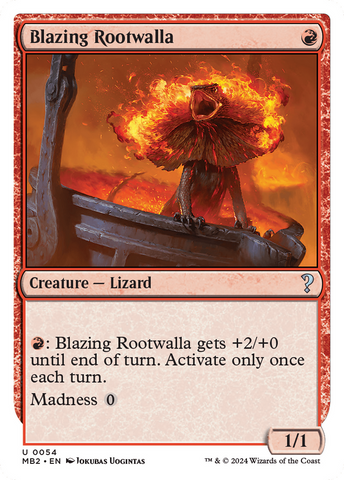 Blazing Rootwalla (White Border) (MB2-054)  - Mystery Booster 2