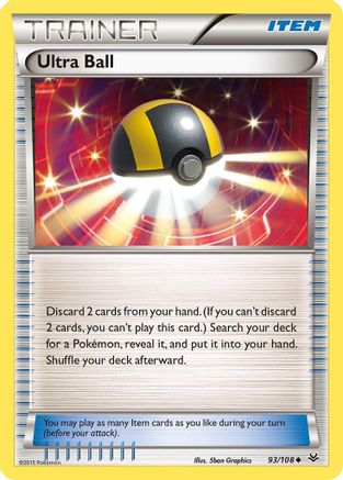 Ultra Ball 093/108  - Reverse Holofoil XY  Roaring Skies - Uncommon
