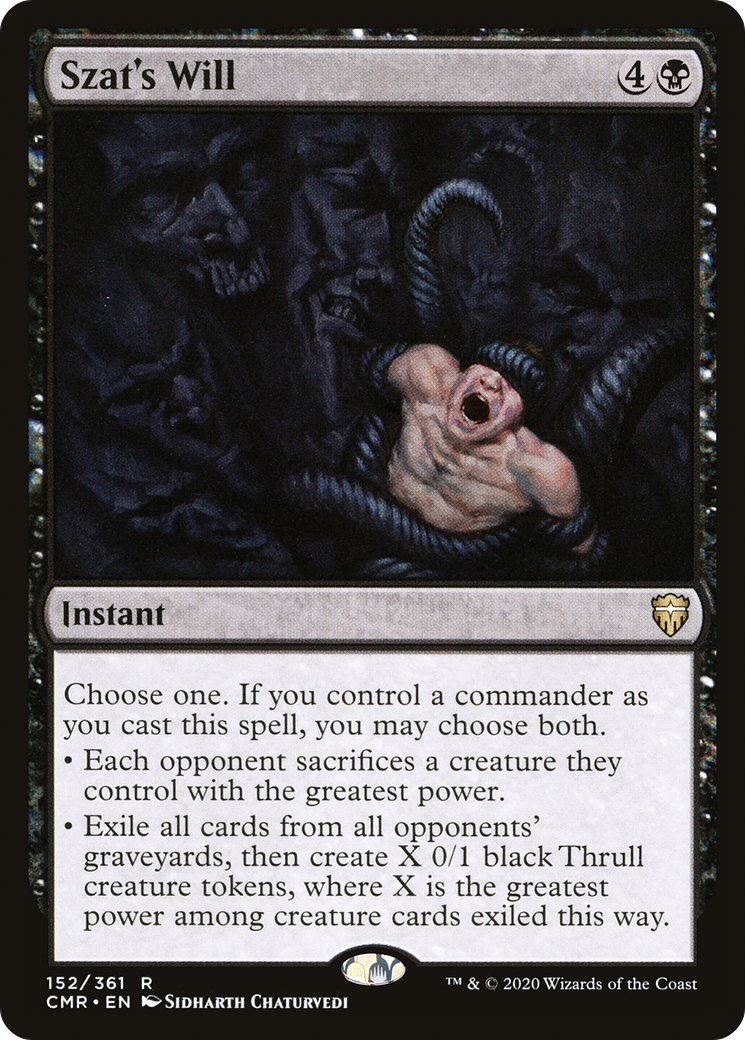 Szat's Will (CMR-152)  - Commander Legends