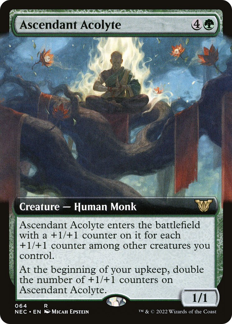 Ascendant Acolyte (Extended Art) (NEC-064)  - Neon Dynasty Commander: (Extended Art)